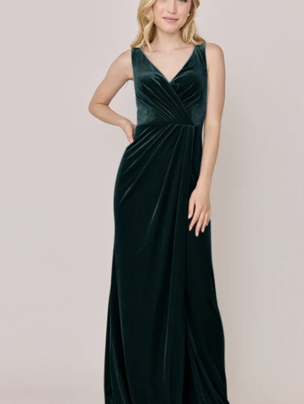 Revelry Blair Velvet Dress In Classic Emerald Women's Size 14